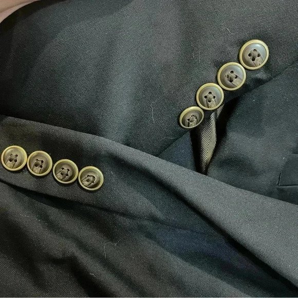 Joseph & Feiss Gold 48L Navy Blue Blazer 100% wool multiple pockets - Picture 10 of 11